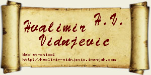 Hvalimir Vidnjević vizit kartica